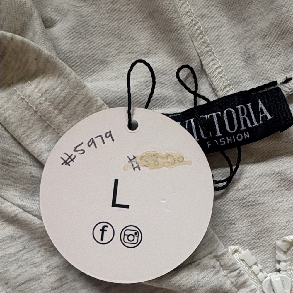 🆕 Colorblock Hooded Zip Tunic — Light Gray, Dusty Blue & Rust - Picture 12 of 12